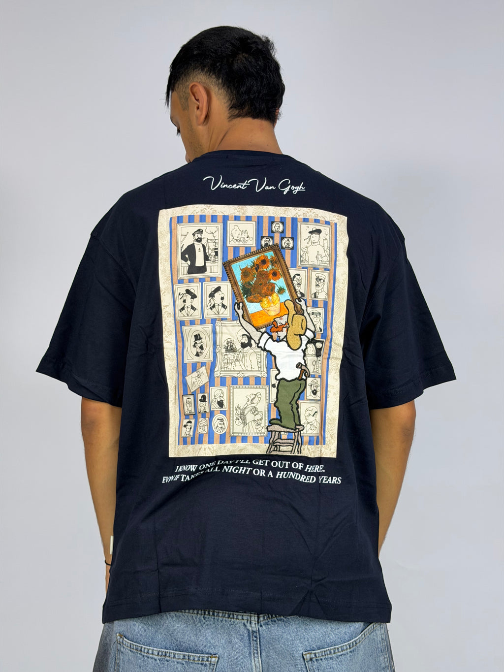 T-shirt Original Oversize Noir – Art Gallery Statement Edition