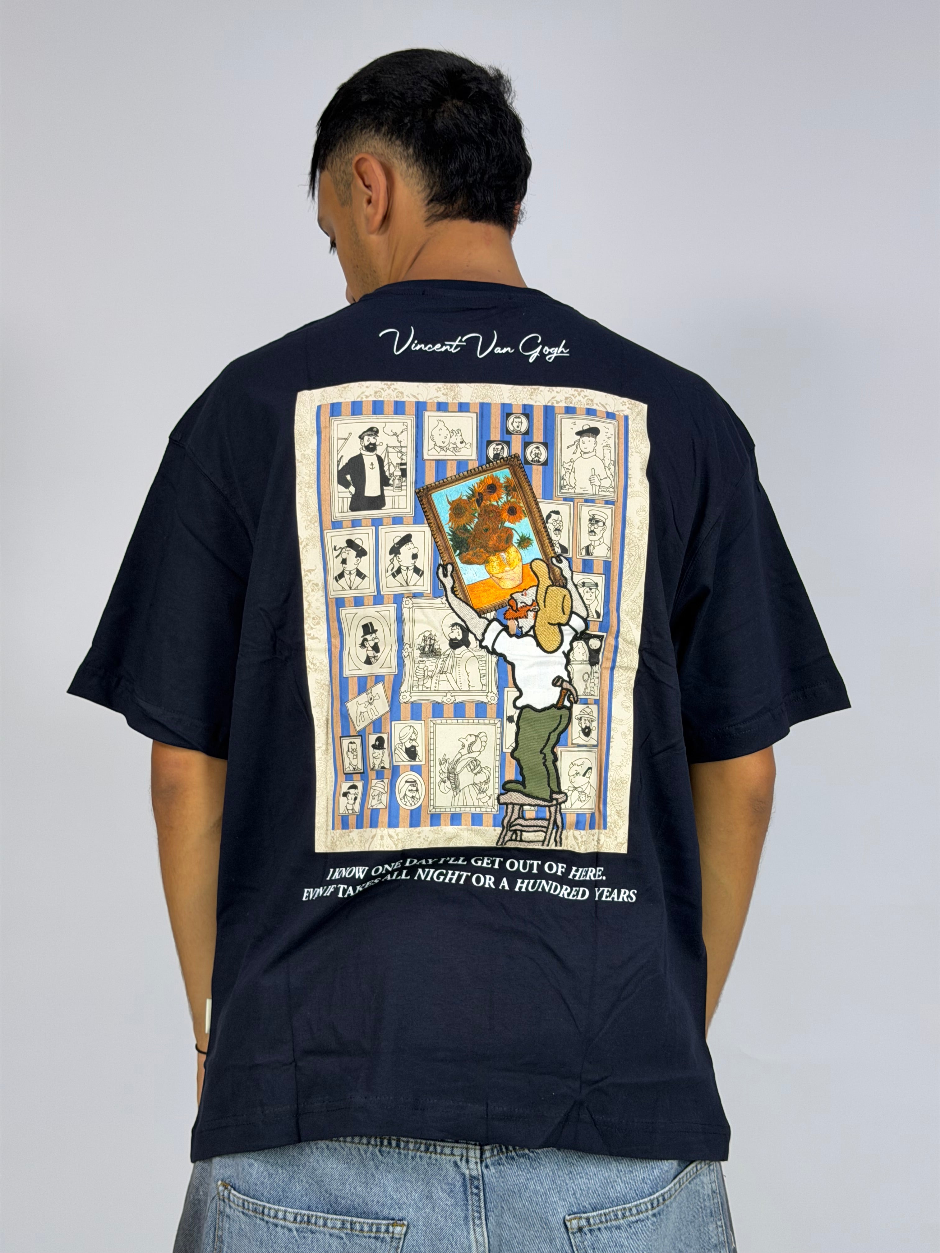 T-shirt Original Oversize Noir – Art Gallery Statement Edition