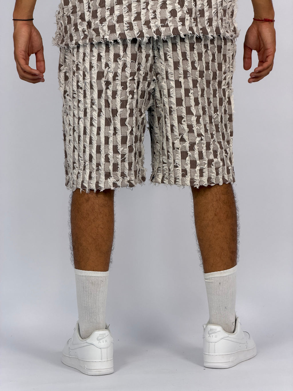 Ensemble “GRID RAW” (B) – Chemise + Short Texturé Premium