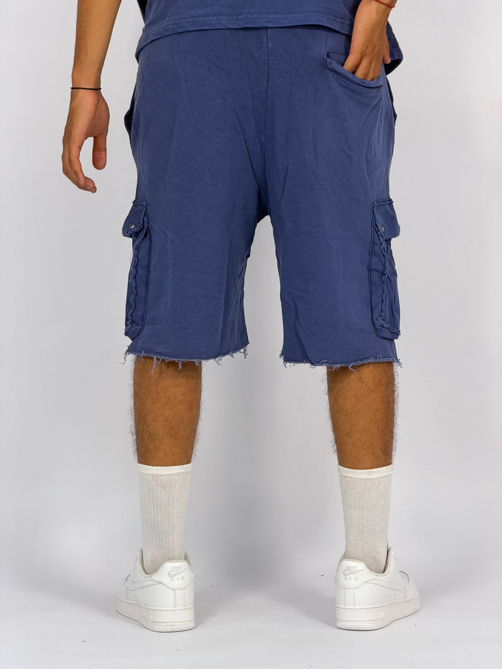 Ensemble “OCEAN DUST” Bleu – T-Shirt + Short Cargo Streetwear