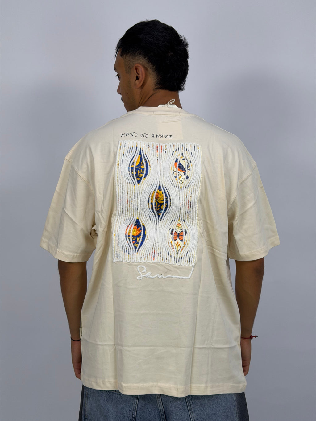 T-shirt ORIGINAL Oversize Ecru – Mono Art Texture Edition