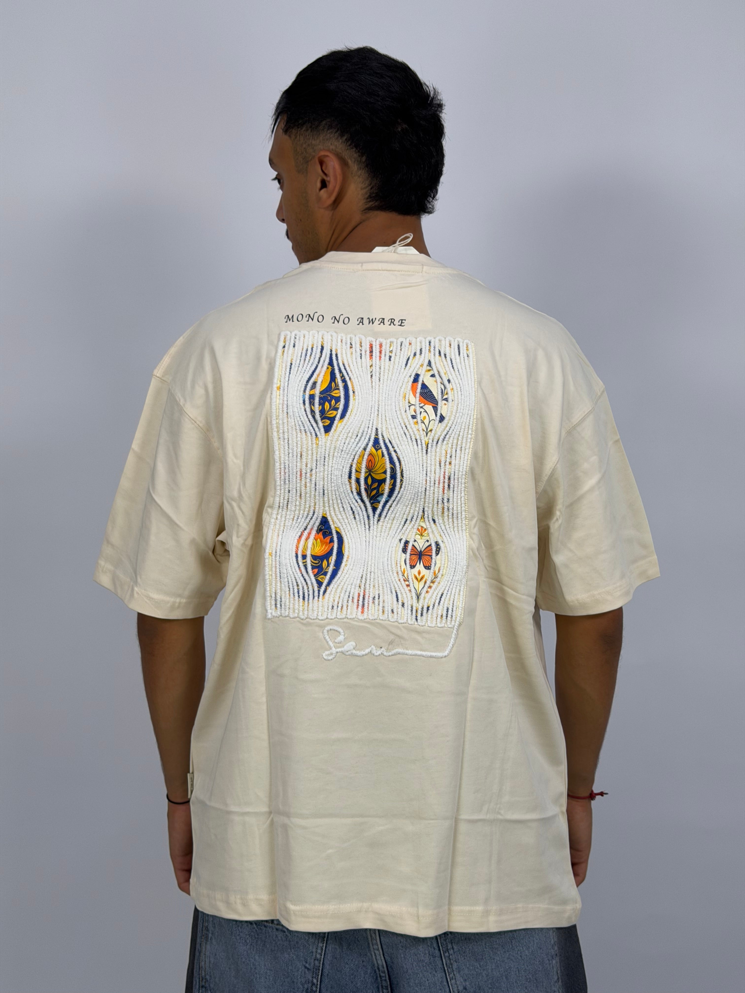 T-shirt ORIGINAL Oversize Ecru – Mono Art Texture Edition