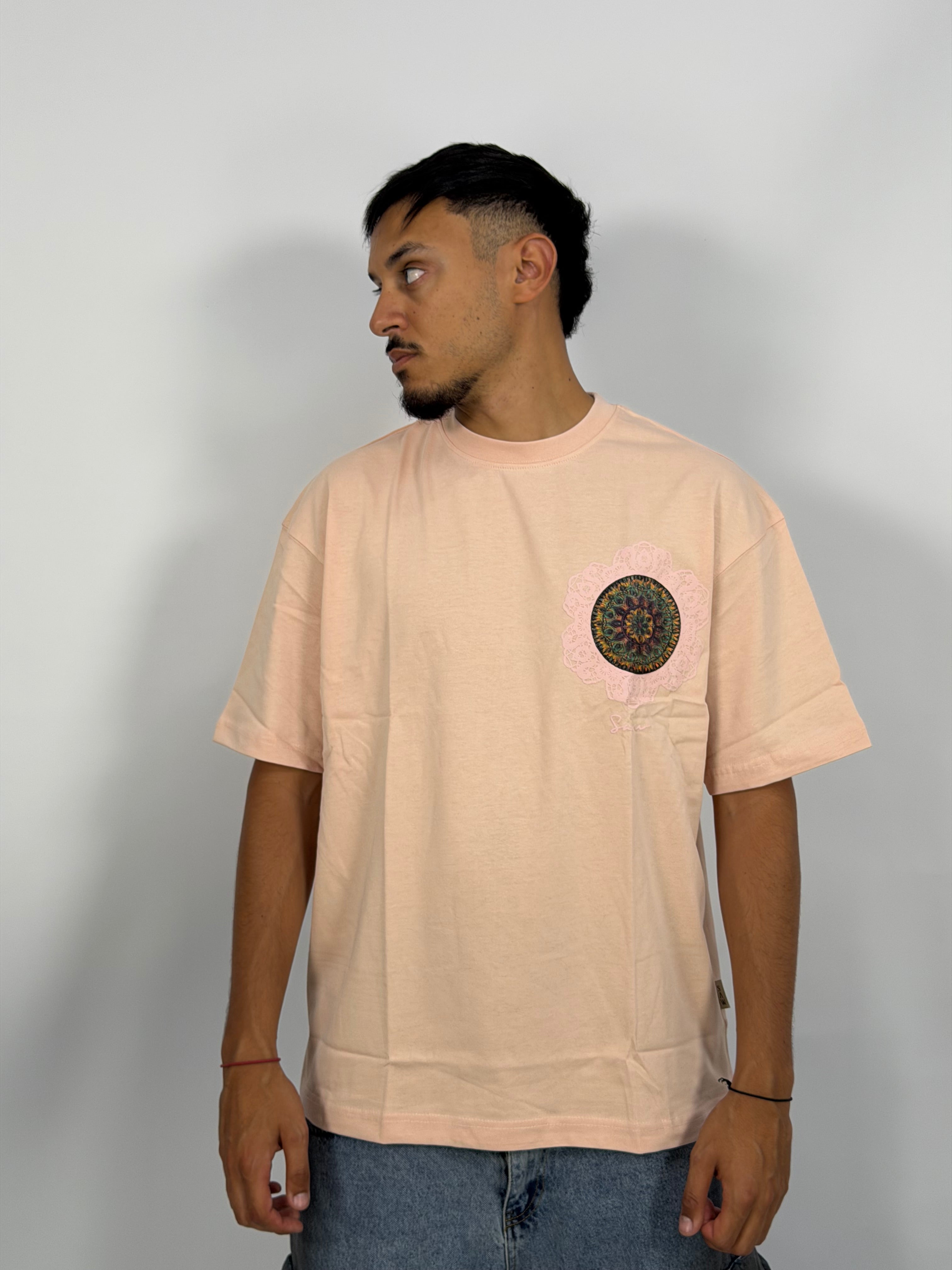 T-shirt ORIGINAL Oversize Beige Rosé – Mandala Minimal Edition