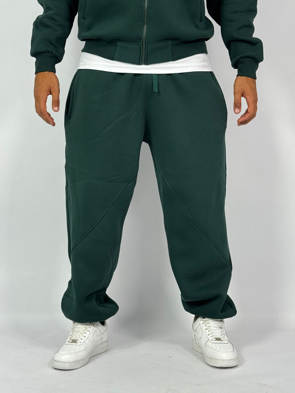 Ensemble Veste Streetwear Oversize Vert – Veste & Pantalon