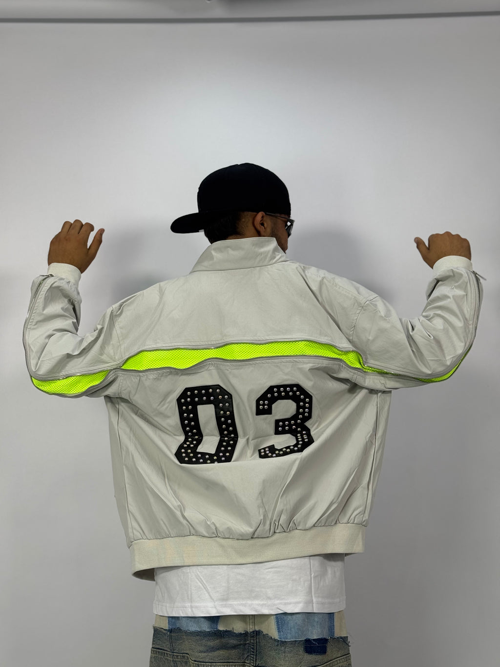 Veste Varsity Écrue 03 – Bomber Oversize