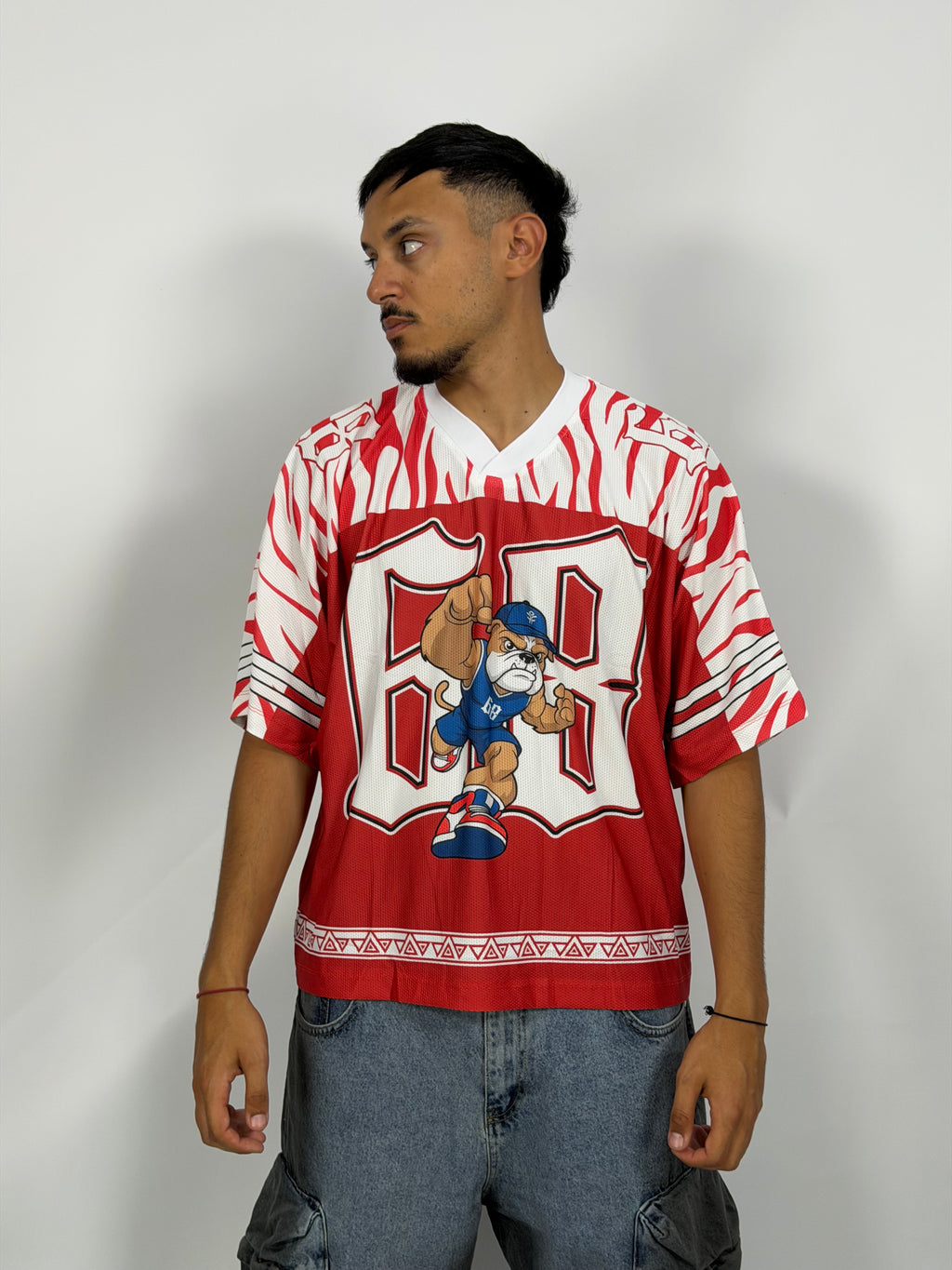 Jersey ORIGINAL Oversize Street Rouge – Bulldog 68 Edition