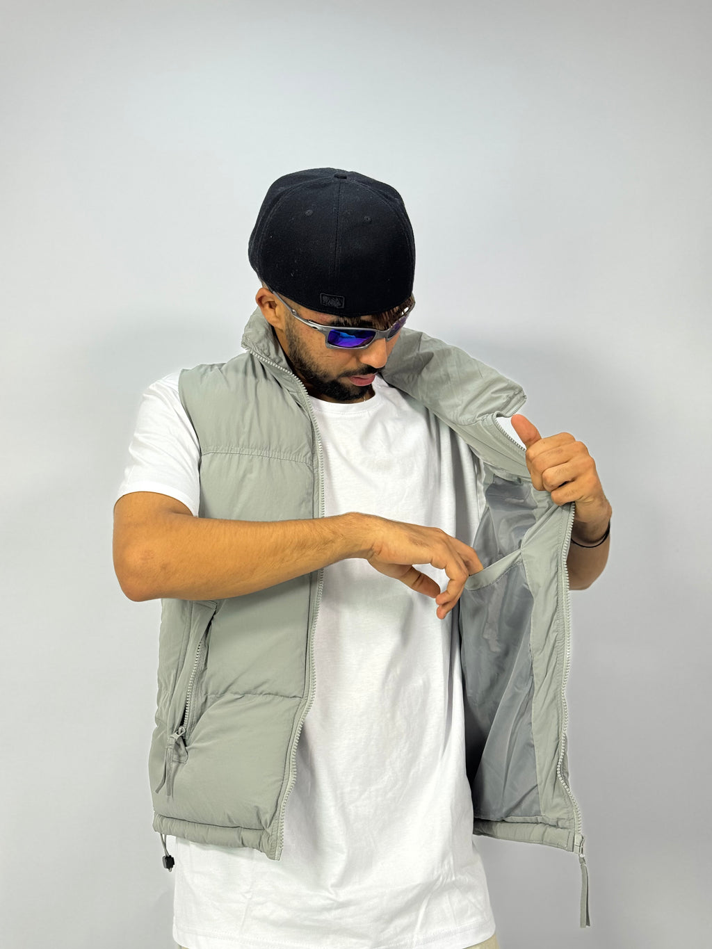 Doudoune 1 ère Qualité Gris  – Gilet Puffer Streetwear