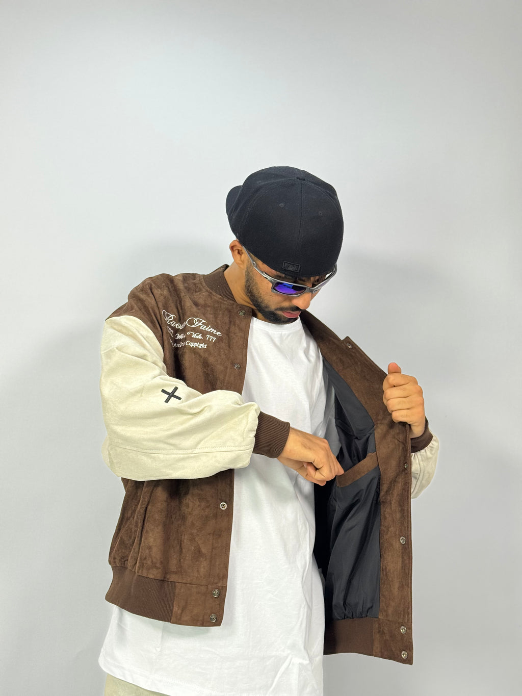 Bomber Vintage Marron et Beige – Varsity Streetwear