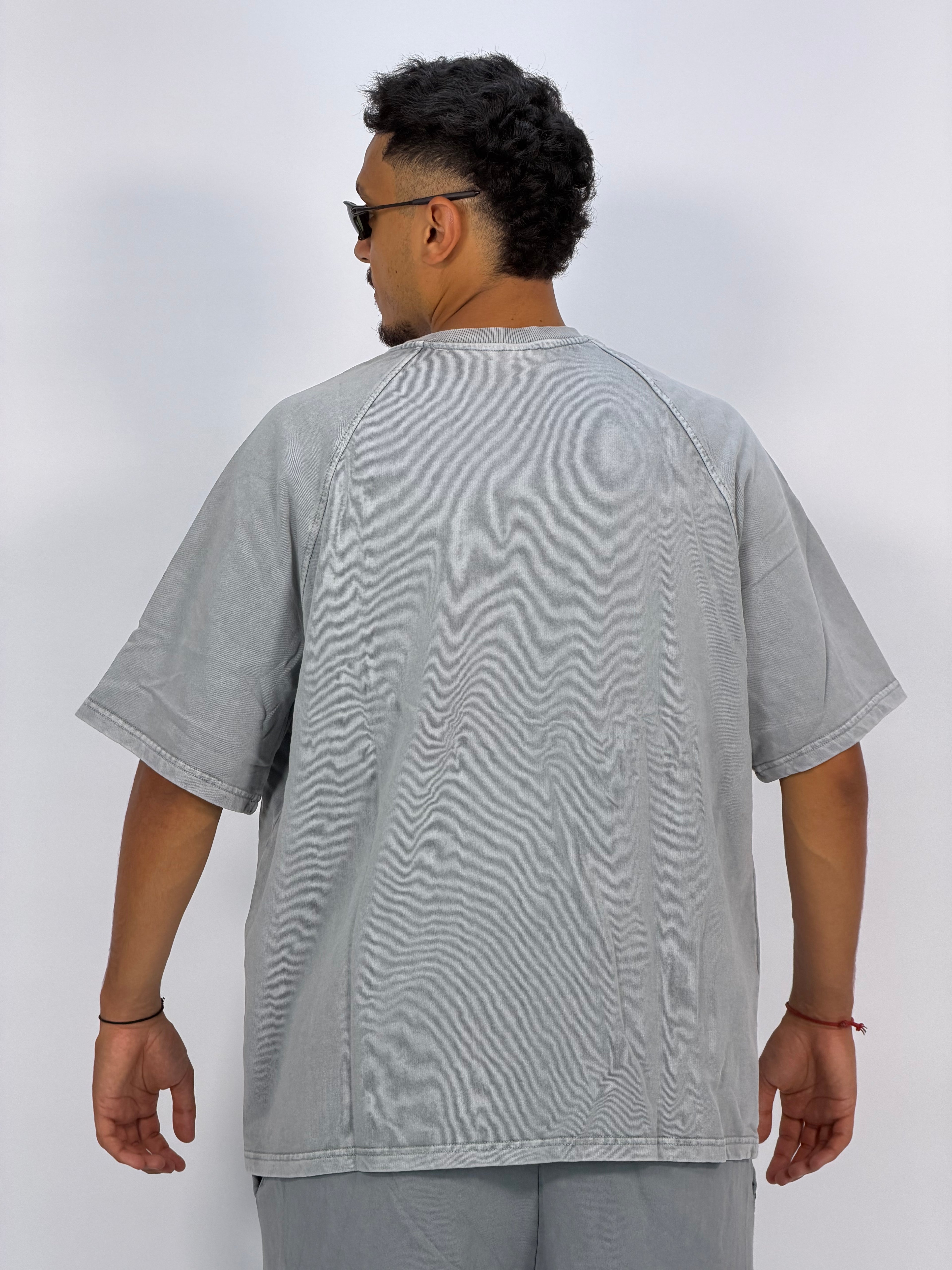 Ensemble “OCEAN DUST” Gris – T-Shirt + Short Cargo Streetwear