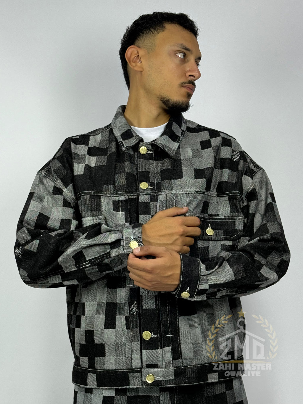 Ensemble Pixel Denim Noir – Édition Limitée 1ʳᵉ Qualité