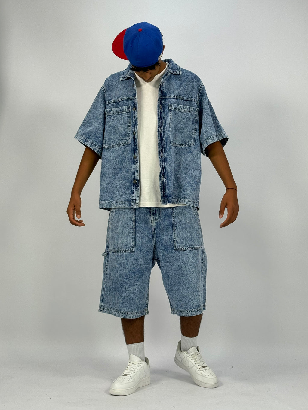 Ensemble Oversize en Jean Homme Bleu Ciel