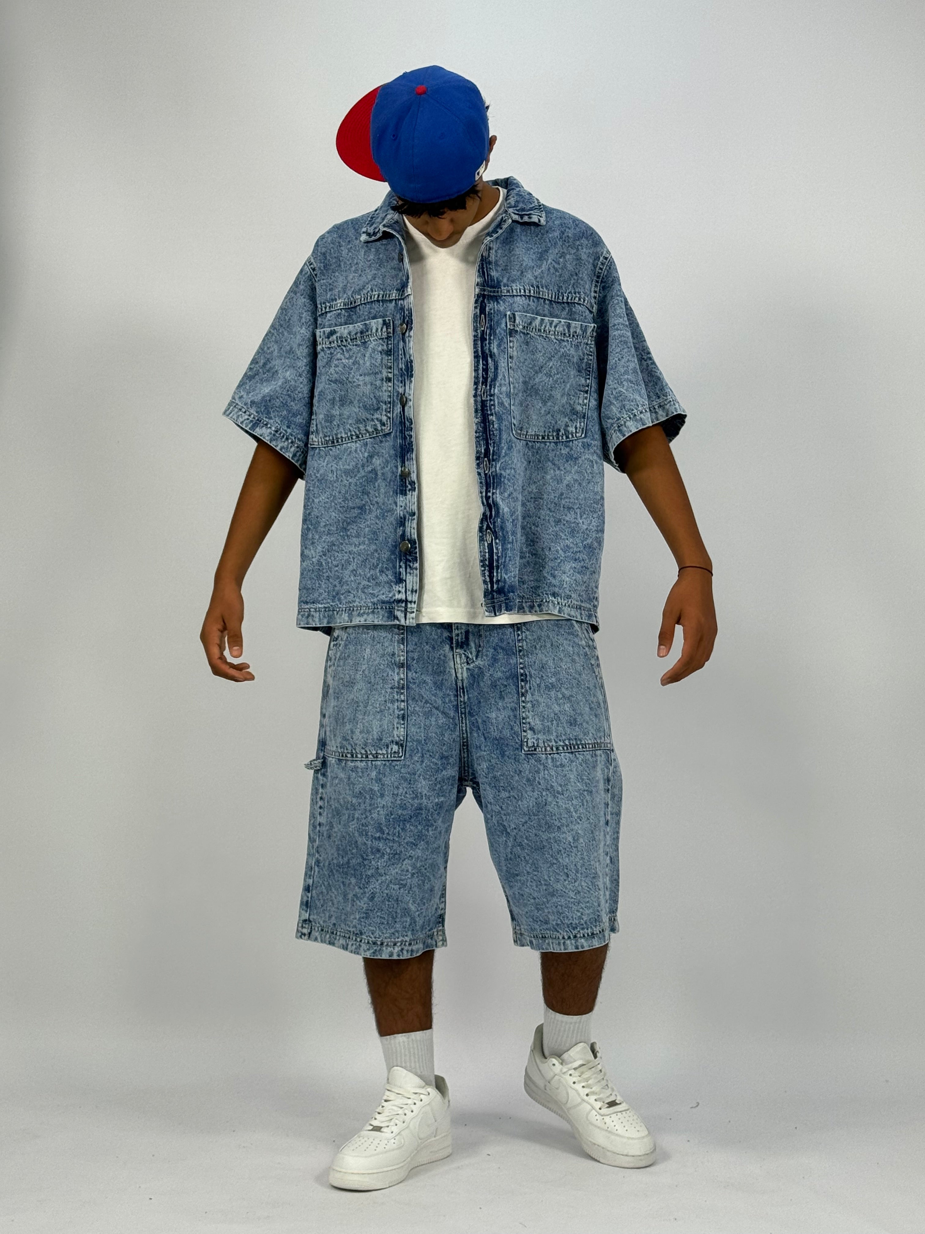 Ensemble Oversize en Jean Homme Bleu Ciel