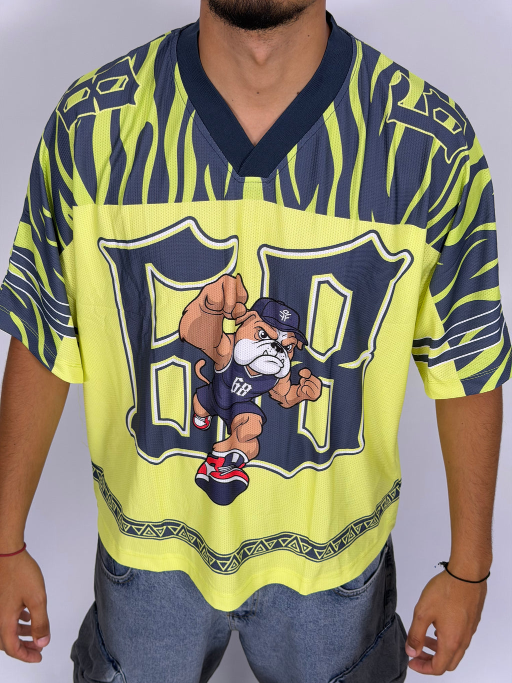 Jersey ORIGINAL Oversize Street Jaune – Bulldog 68 Edition