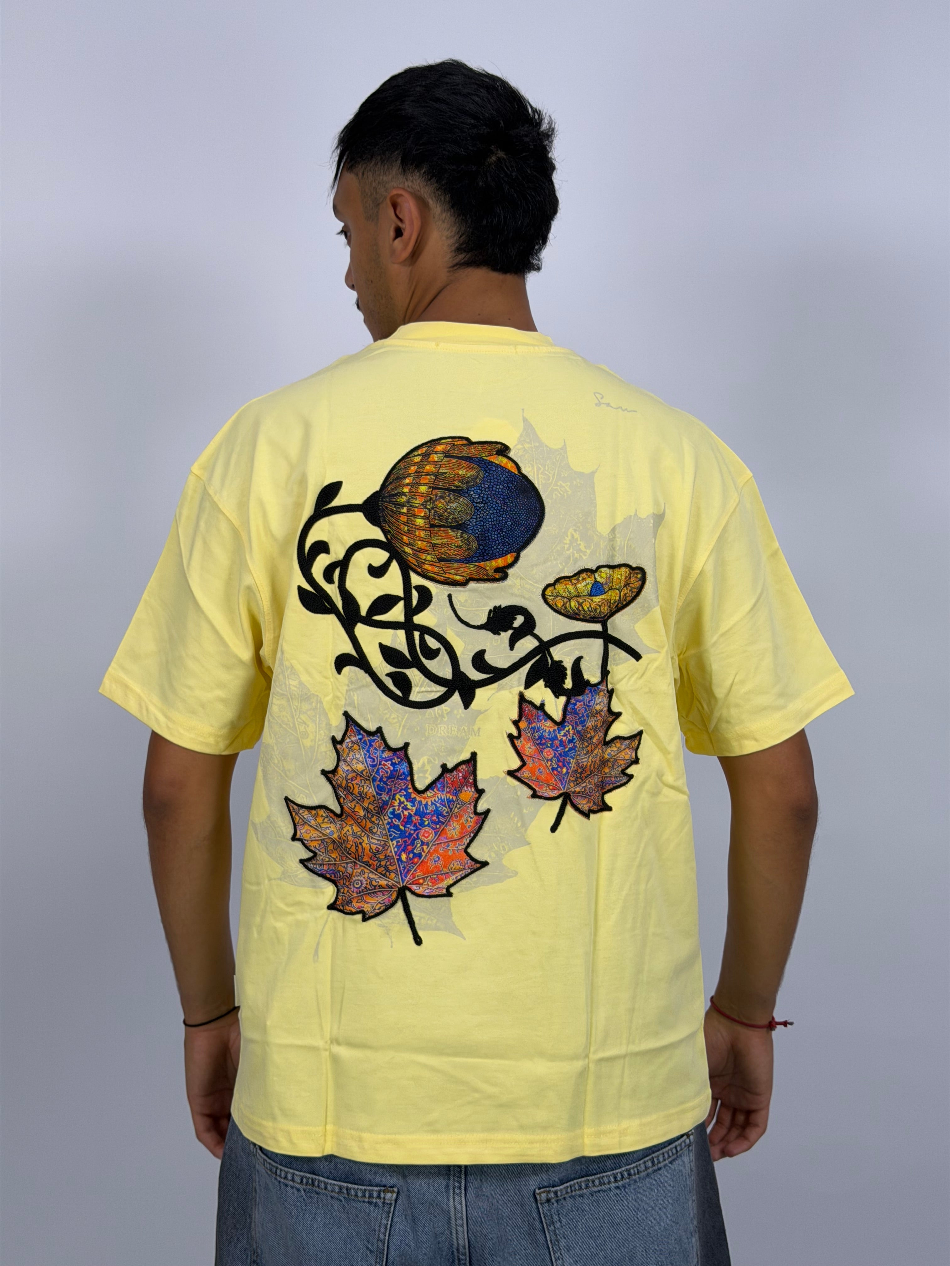 T-shirt ORIGINAL Oversize Jaune – Autumn Leaf Signature