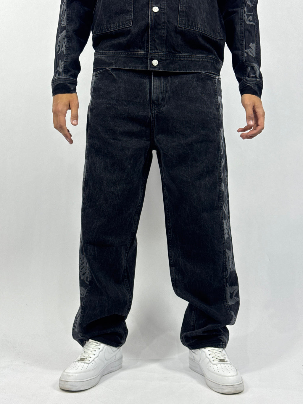 Ensemble Jeans Noir Premium – Veste & Pantalon