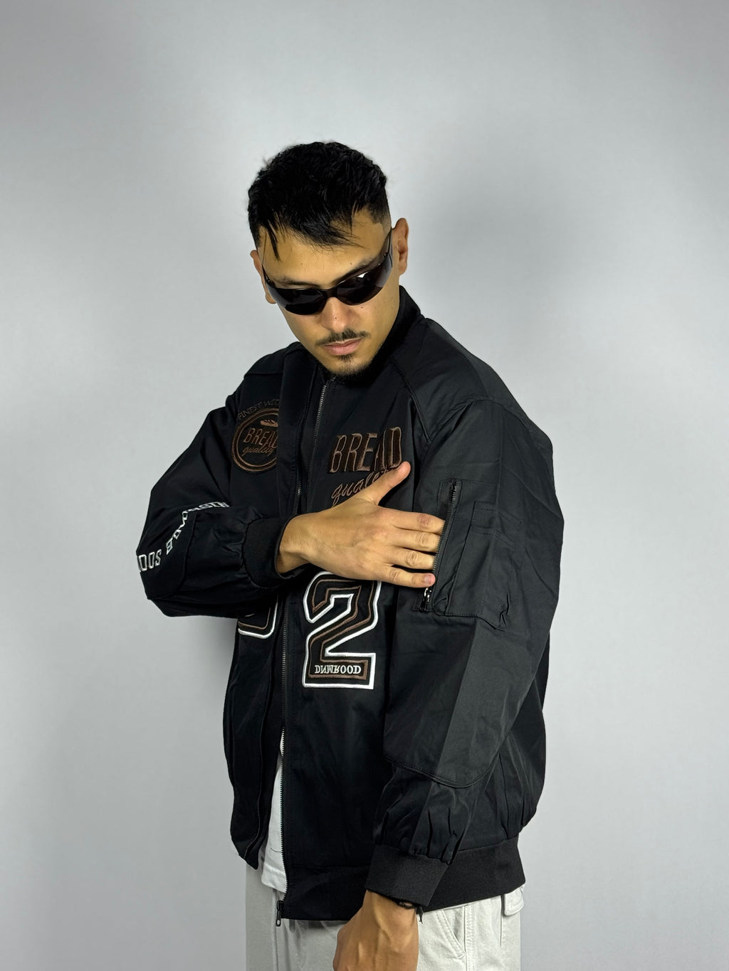 Veste Bomber Noire BREAD – Style Street