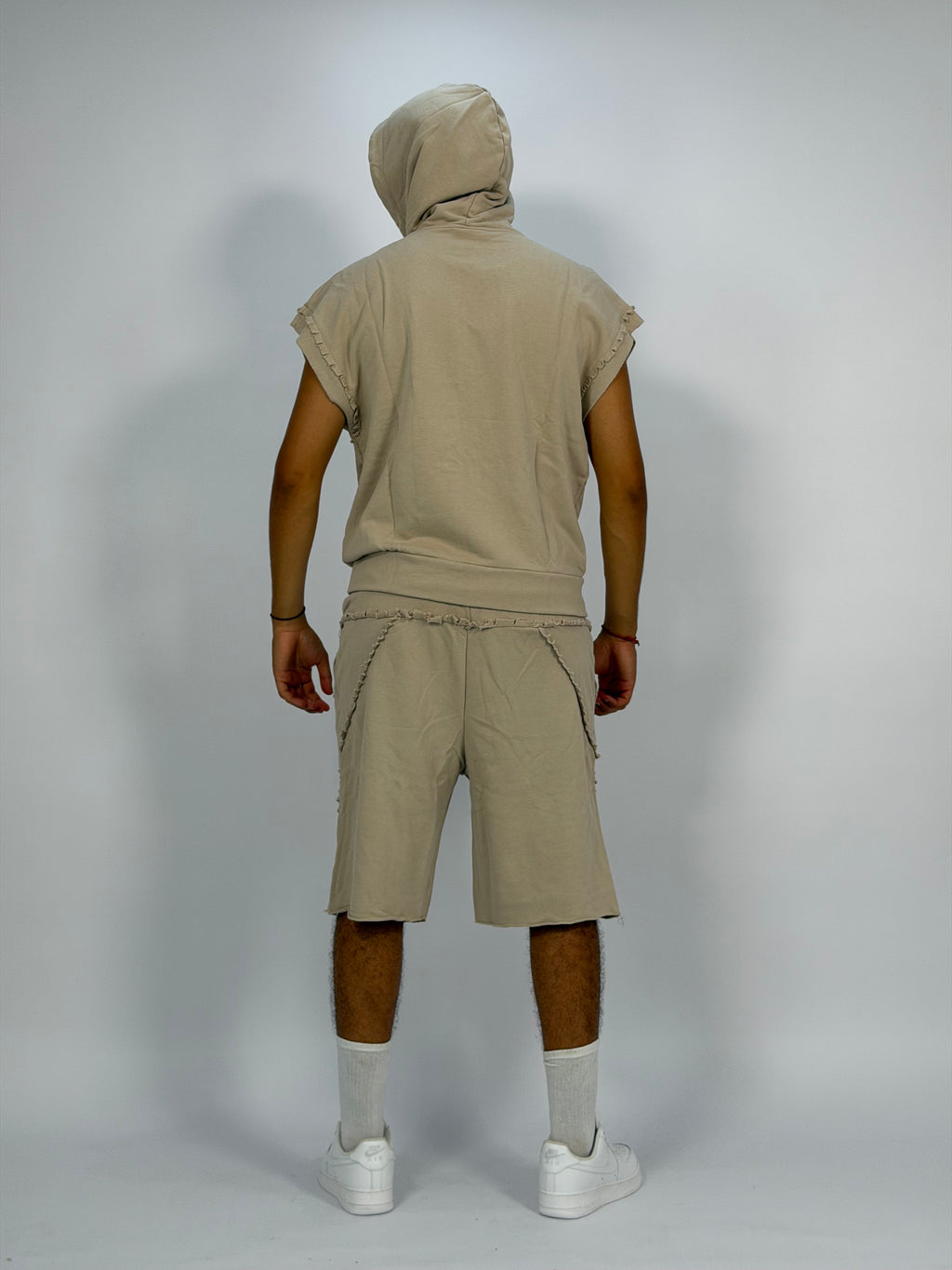 Ensemble “SAND WAVE” B – Hoodie Sans Manches + Short Summer Fit