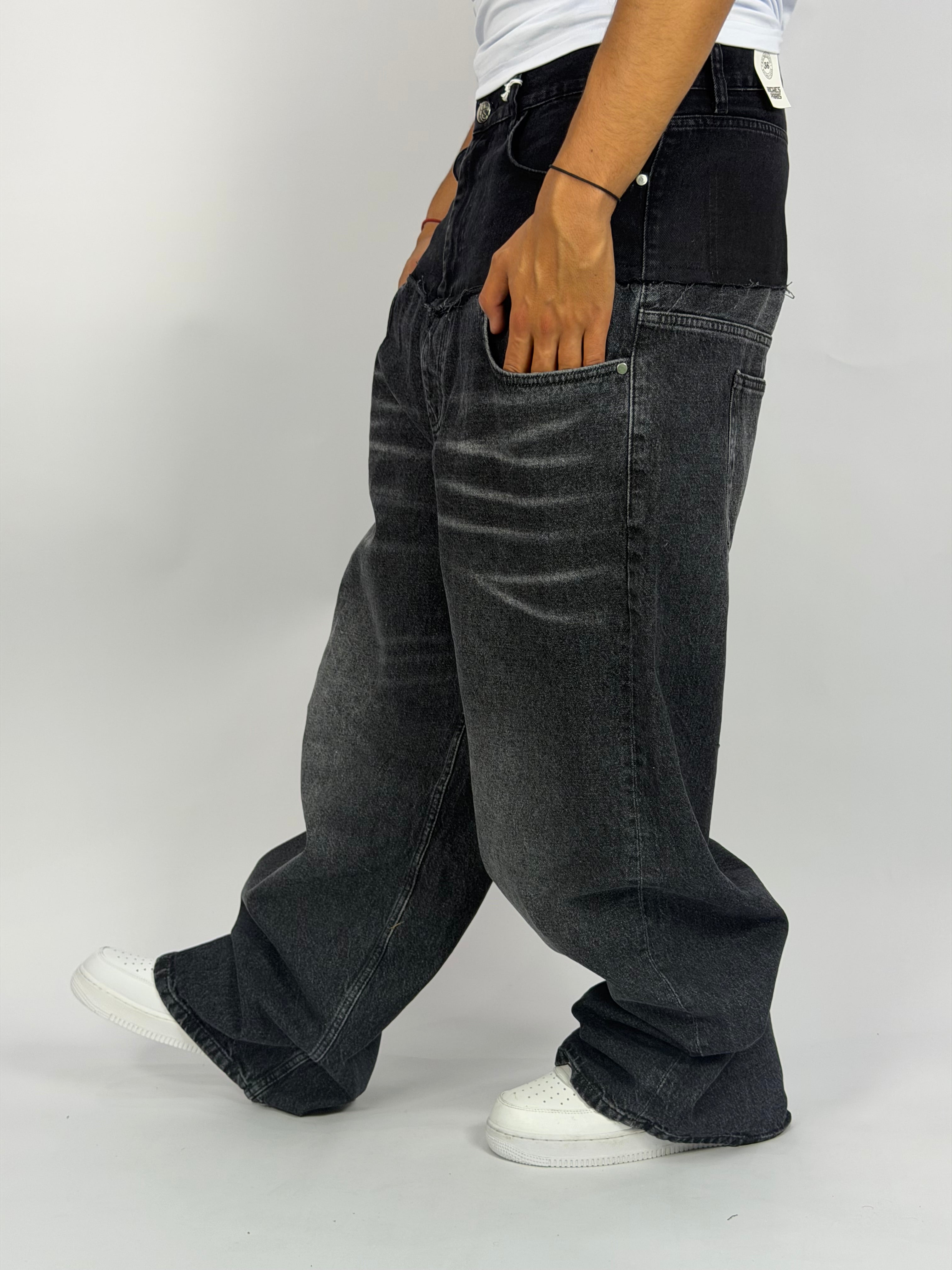 Jeans ORIGINAL Layered Fade – Oversize Washed Black Edition