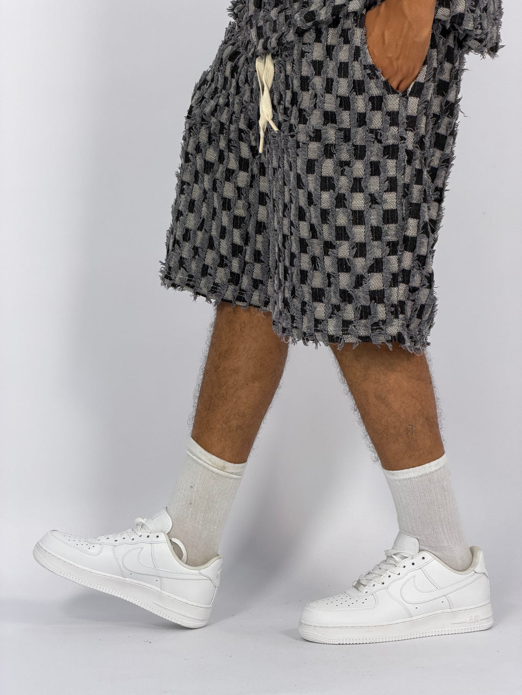 Ensemble “GRID RAW” (C) – Chemise + Short Texturé Premium