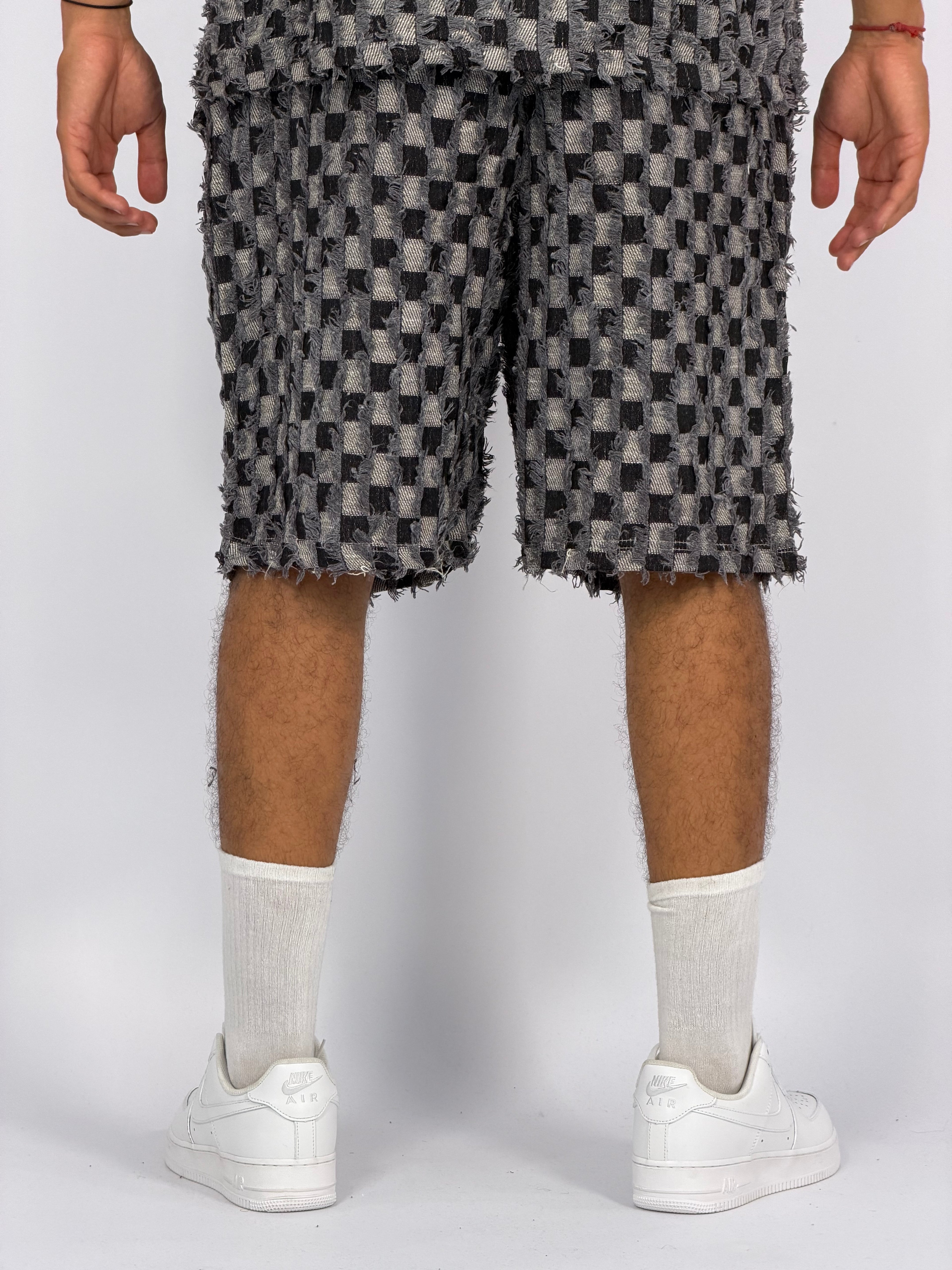 Ensemble “GRID RAW” (C) – Chemise + Short Texturé Premium