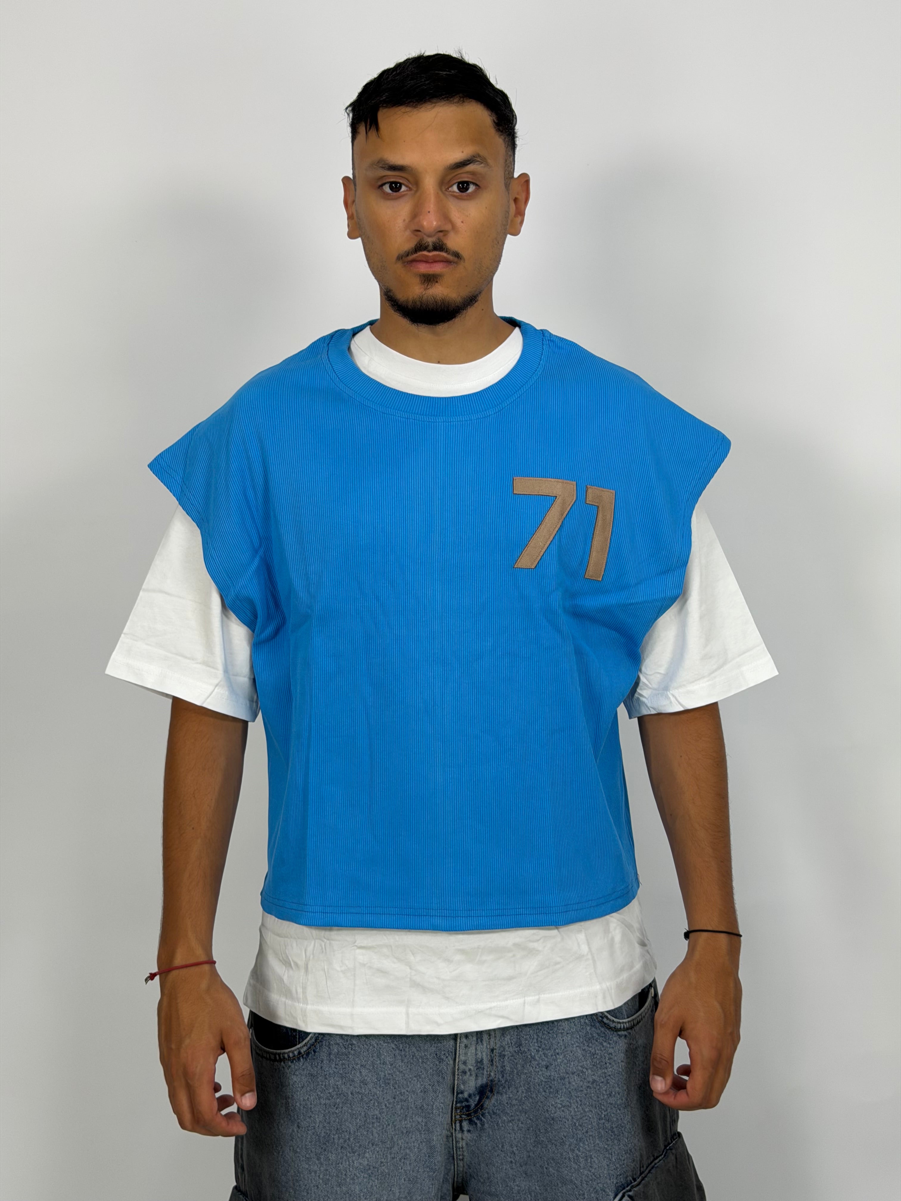 T-shirt Double Layer Bleu – 71 Urban Edition