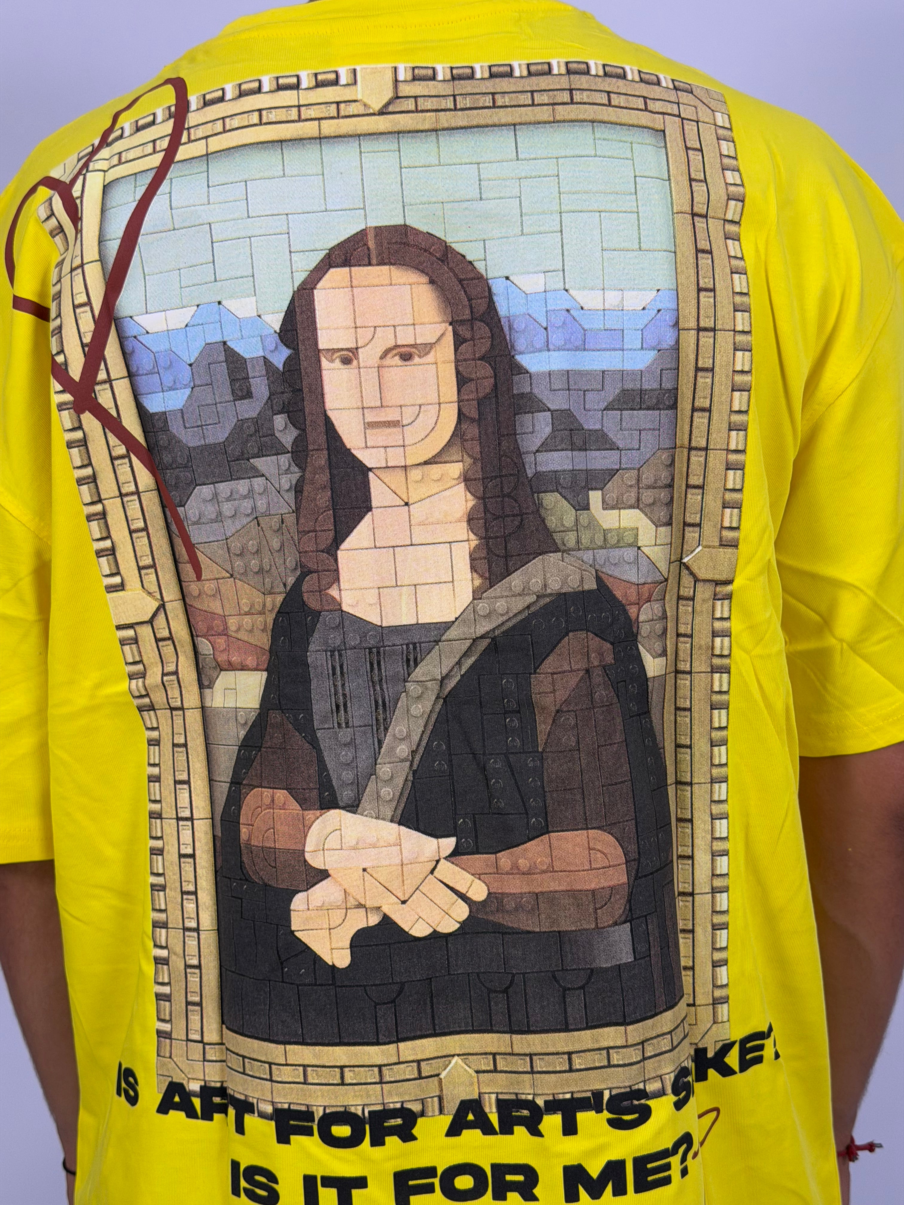 T-shirt ORIGINAL Oversize Jaune – MonaLisa Art Edition