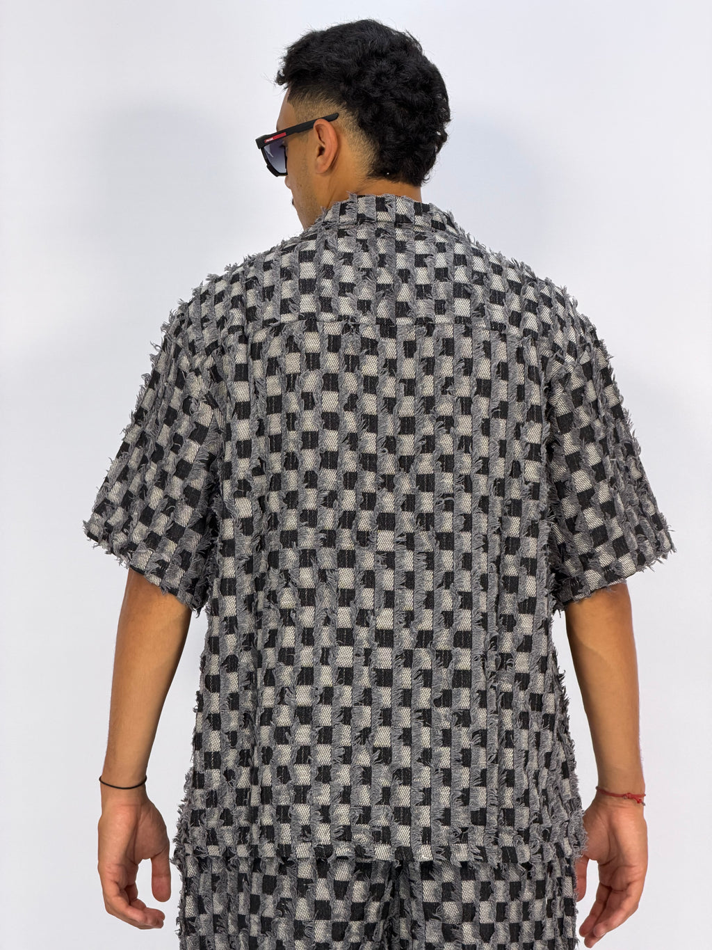 Ensemble “GRID RAW” (C) – Chemise + Short Texturé Premium