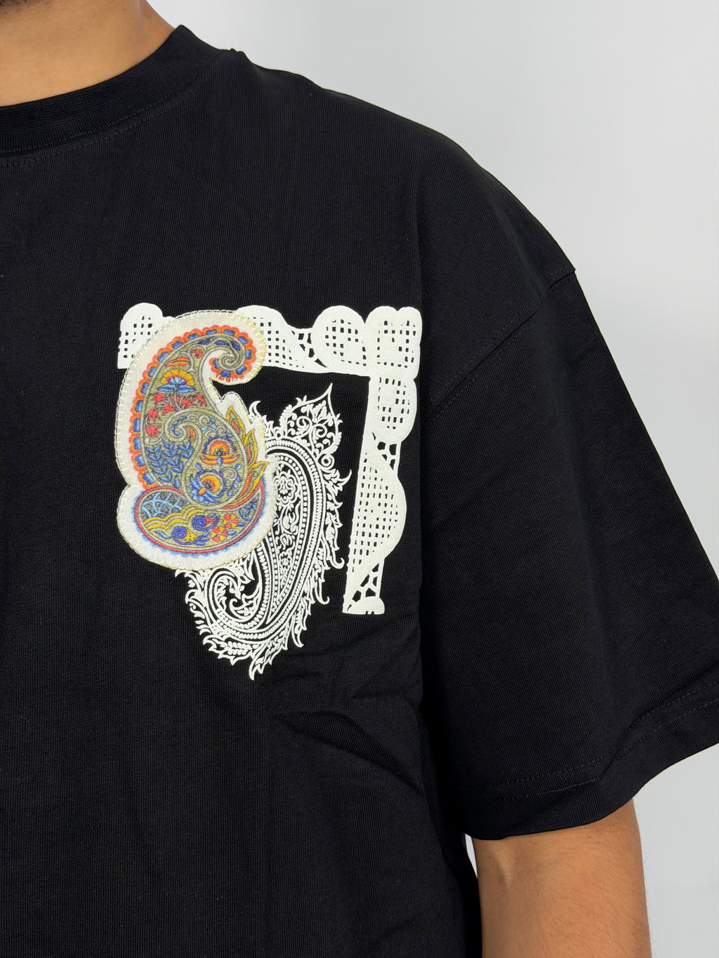 T-shirt ORIGINAL Oversize Noir – Paisley Statement “I Learned & Changed” Edition