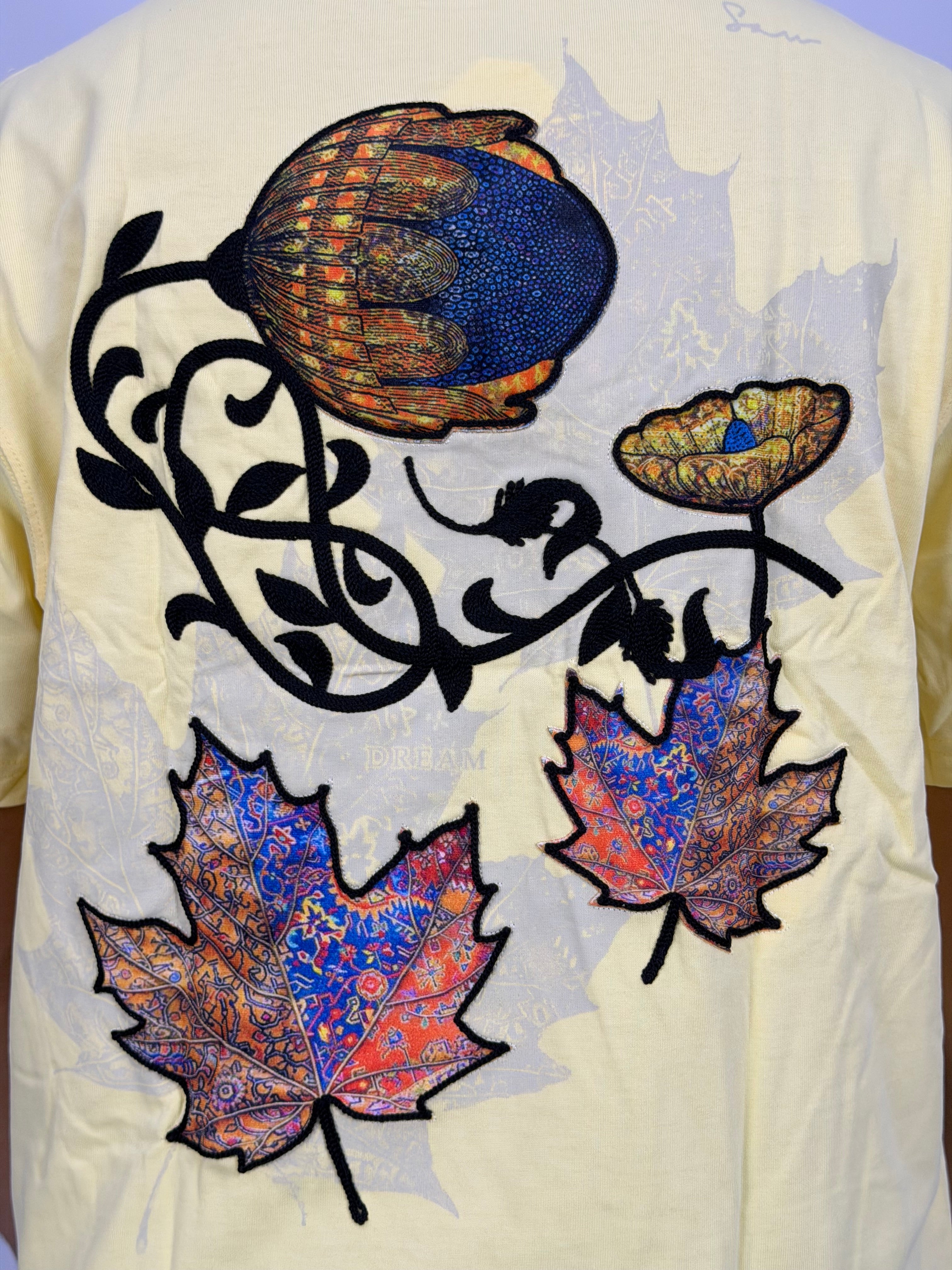 T-shirt ORIGINAL Oversize Écru - Autumn Leaf Signature