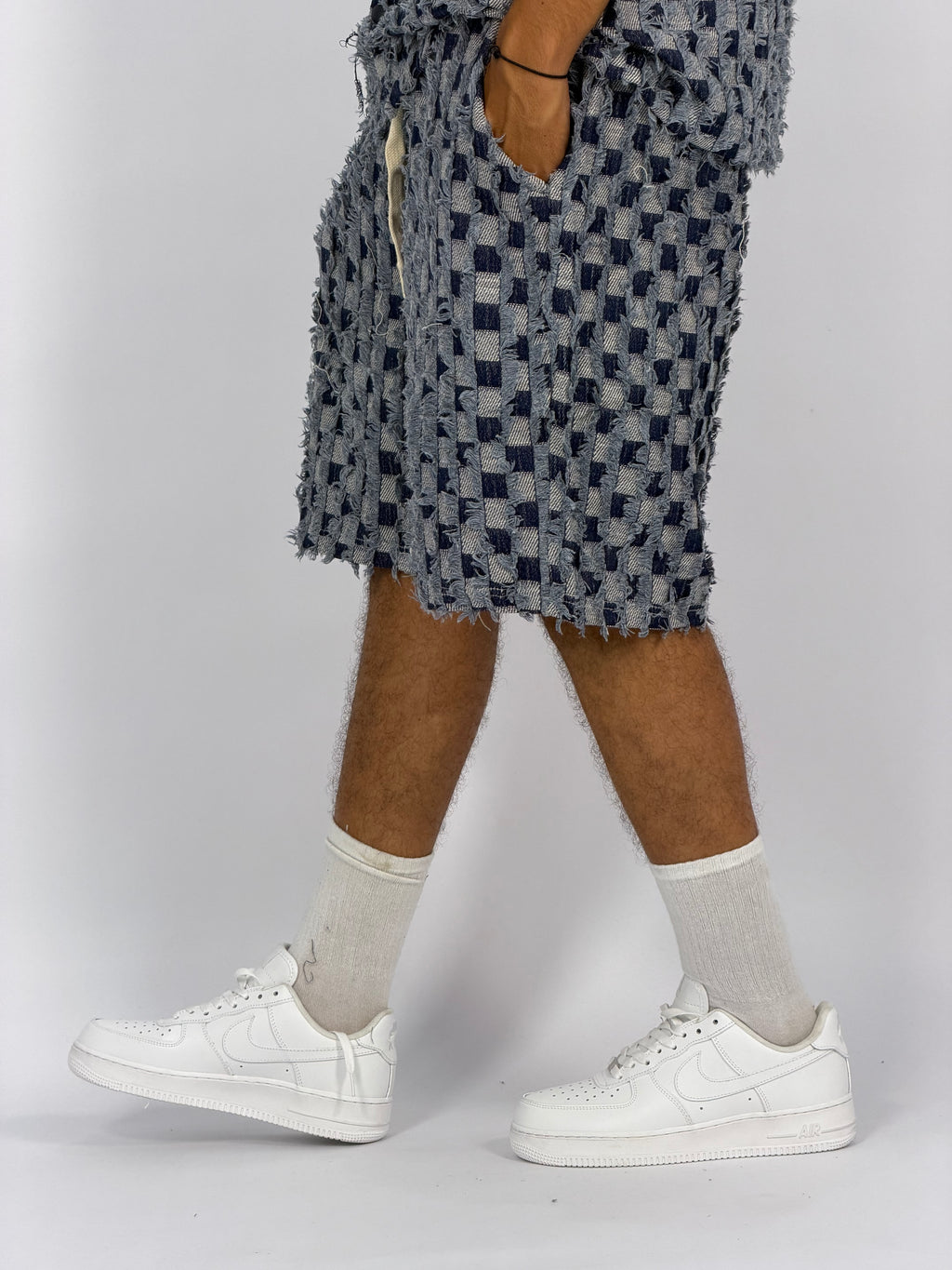 Ensemble “GRID RAW” (A) – Chemise + Short Texturé Premium