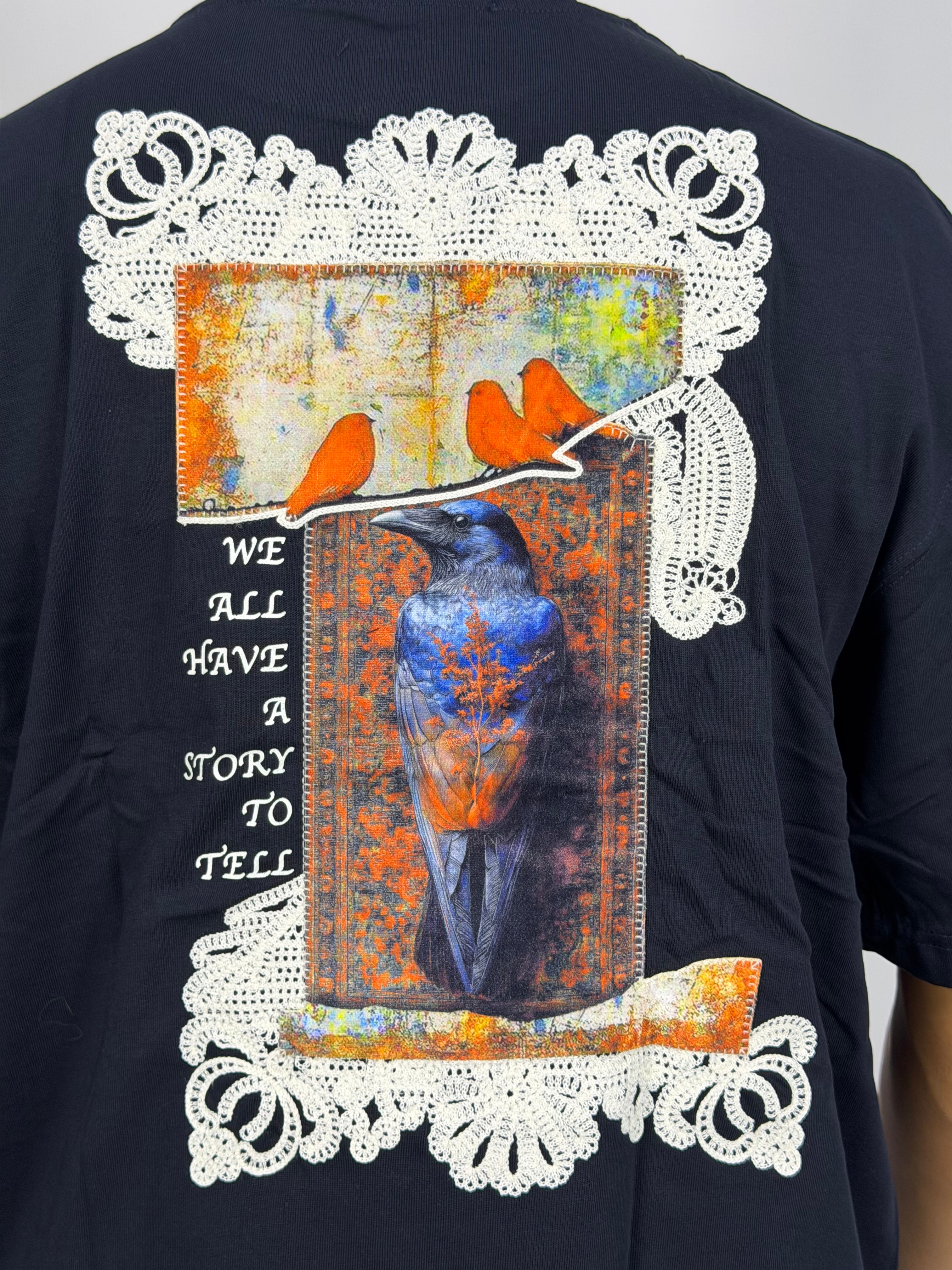 T-shirt ORIGINAL Oversize Bleu – Story Frame Raven Edition