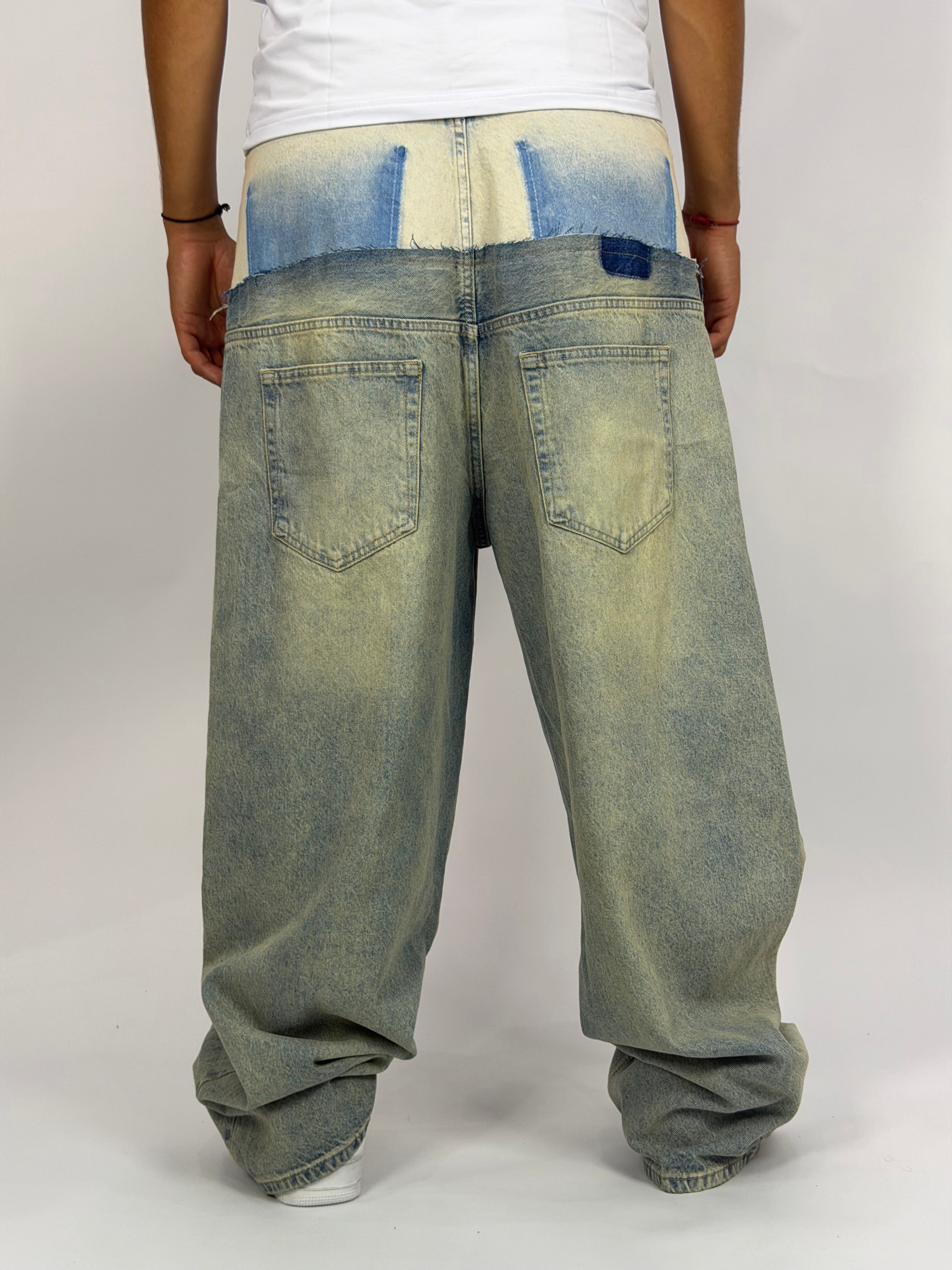 Jeans ORIGINAL Denim Oversize Patchwork – Two Tone Vintage Edition