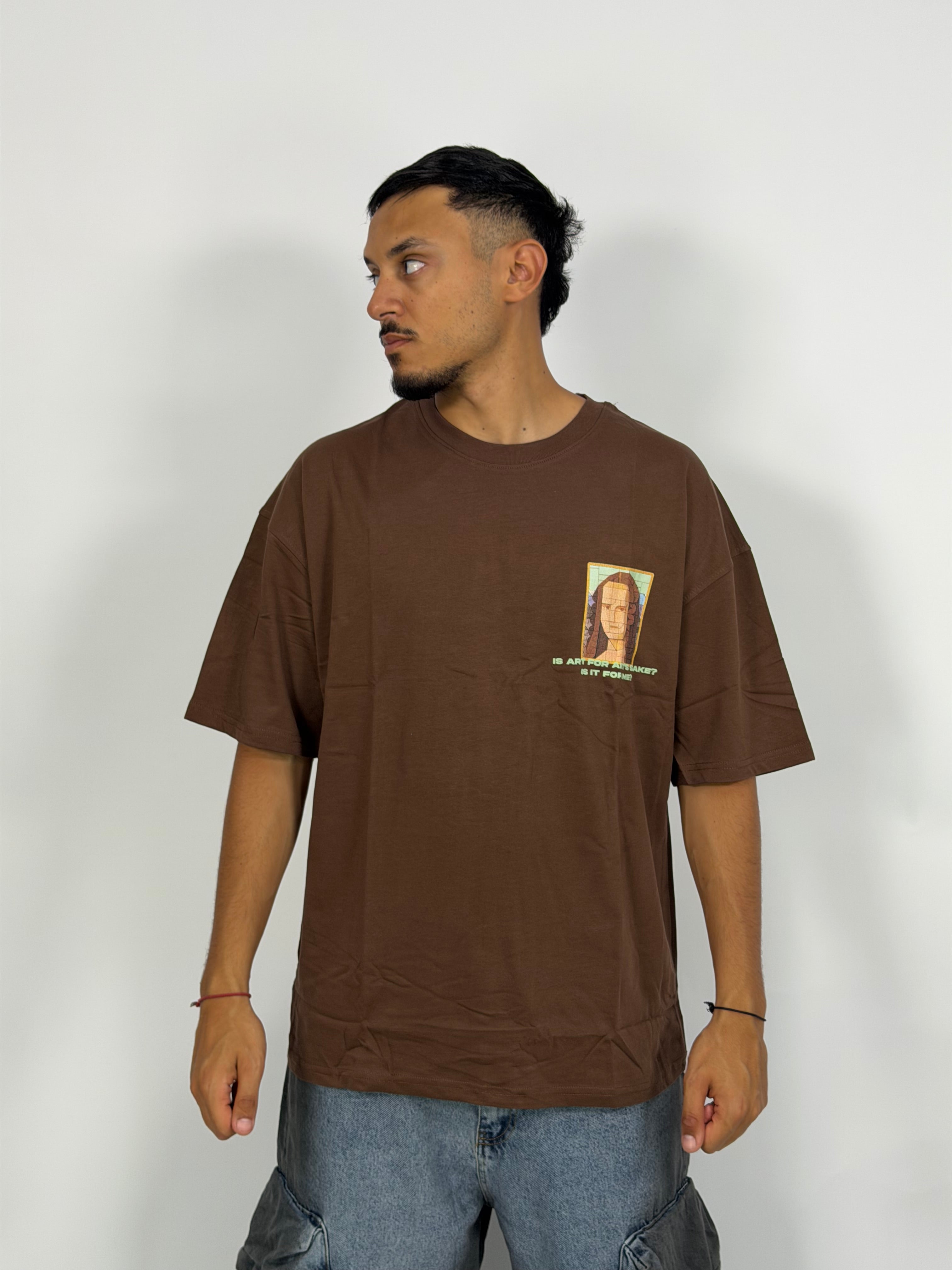 T-shirt ORIGINAL Oversize Marron – MonaLisa Art Edition
