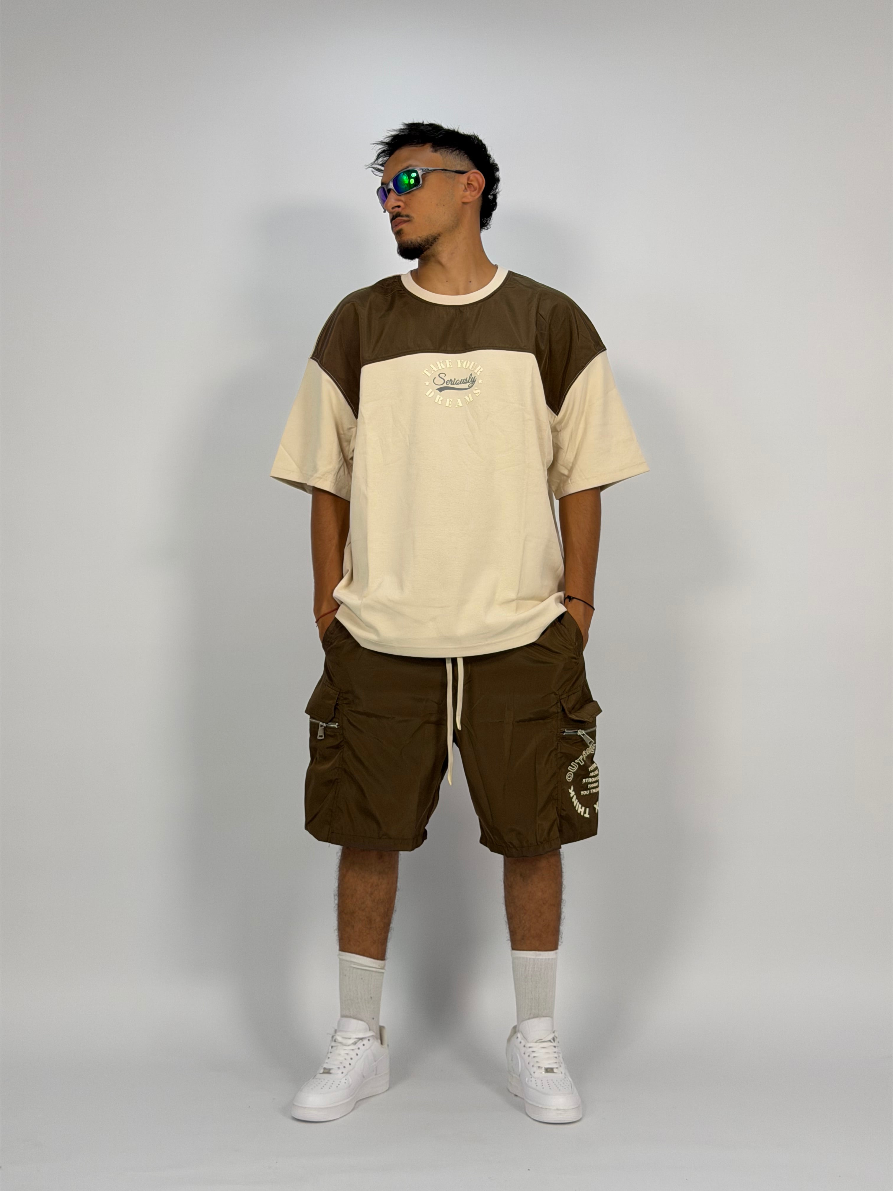 Ensemble “DUO FLOW” (A) – Set Bicolore Oversize Été