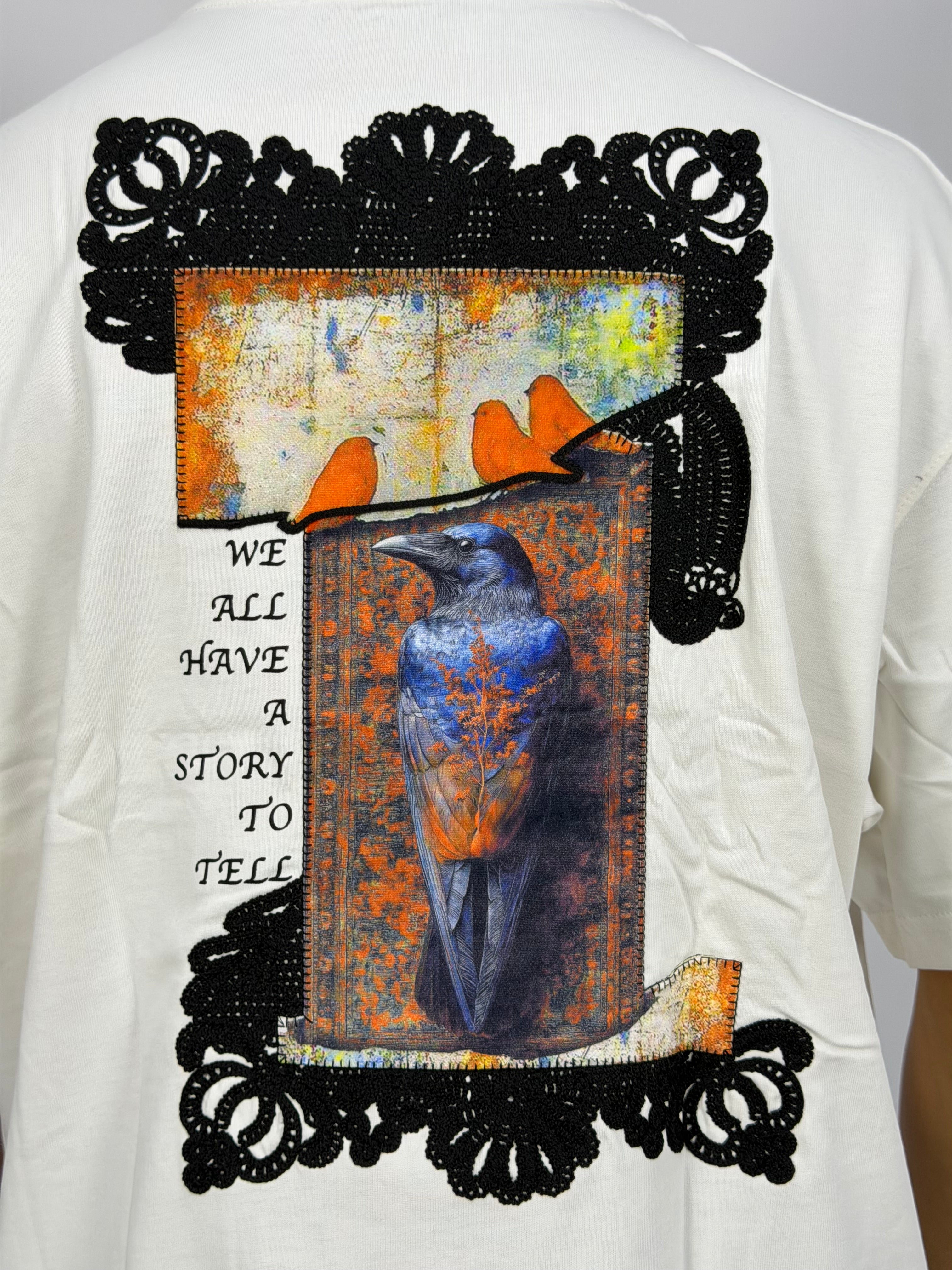 T-shirt ORIGINAL Oversize Blanc– Story Frame Raven Edition