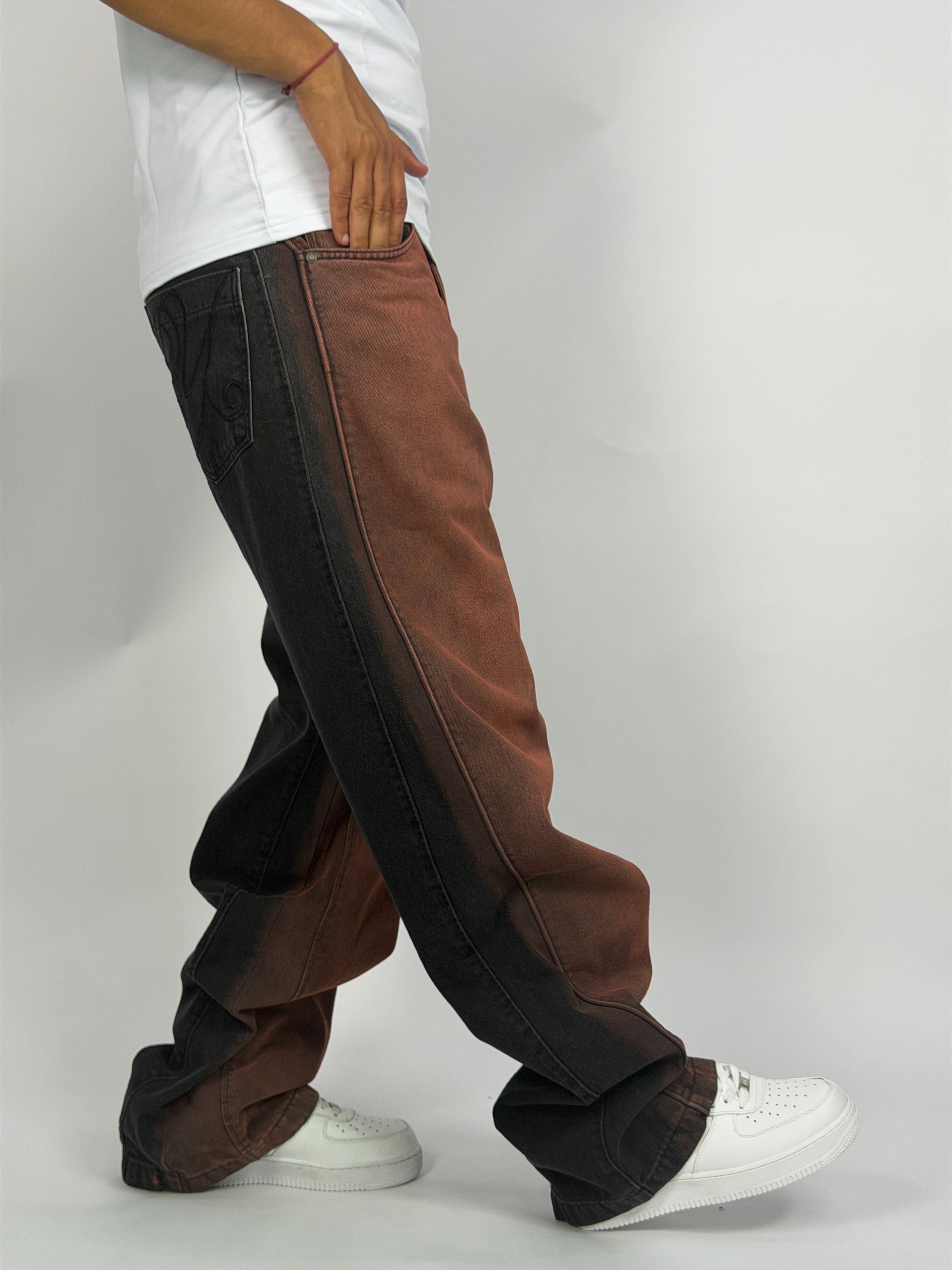 Jeans ORIGINAL Denim Oversize Bi-Tone – Vintage Brown Shadow Edition