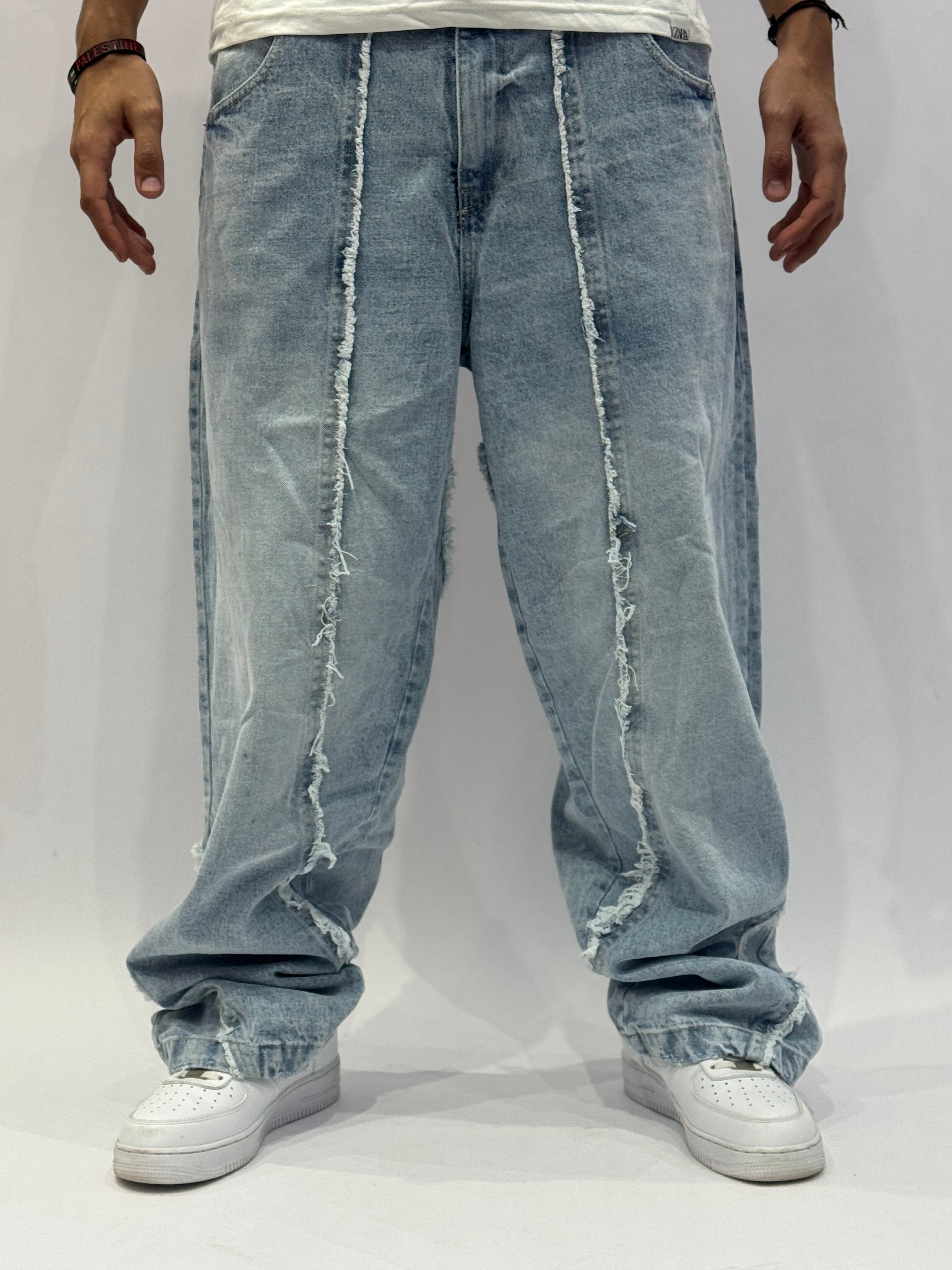 Jean Streetwear à Coutures Apparentes – Coupe Large PREMIUM ( Model B )