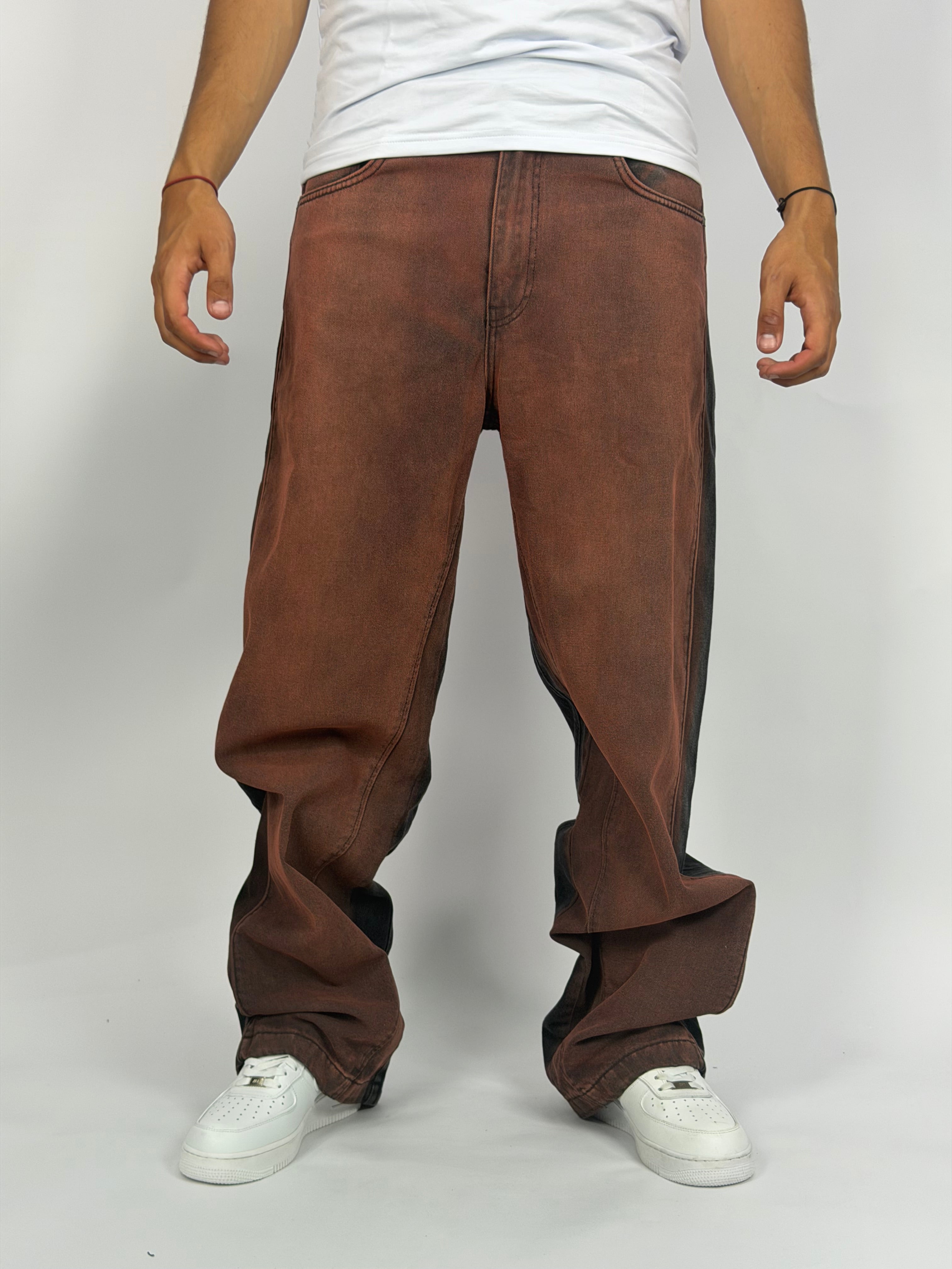 Jeans ORIGINAL Denim Oversize Bi-Tone – Vintage Brown Shadow Edition